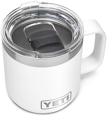 YETI 10 oz Stackable Mug - Vacuum Insulated Stainless Steel with MagSlider Lid - White