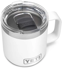 YETI 10 oz Stackable Mug - Vacuum Insulated Stainless Steel with MagSlider Lid - White