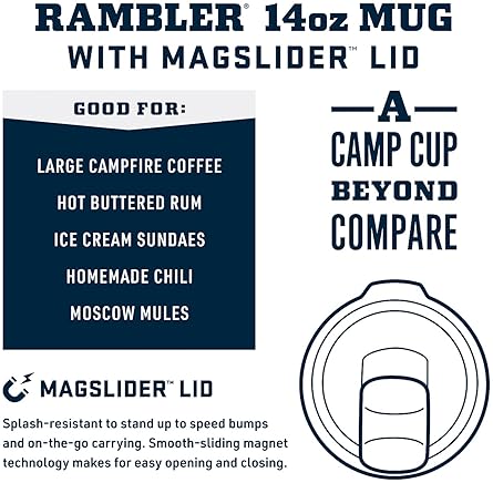 YETI 14 oz Stackable Mug, Insulated Stainless Steel with MagSlider Lid