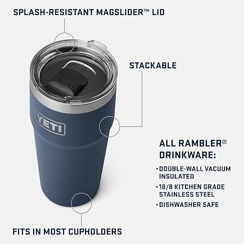 YETI 30 oz Stackable Tumbler: Stainless Steel, Vacuum Insulated with MagSlider Lid