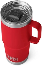 YETI Rambler 20 oz Stainless Steel Travel Mug with Vacuum Insulation & Stronghold Lid