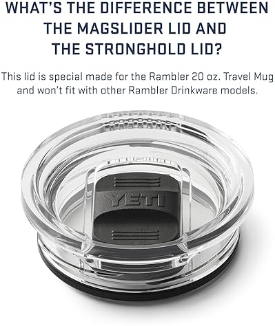 YETI Rambler 20 oz Stainless Steel Travel Mug with Vacuum Insulation & Stronghold Lid