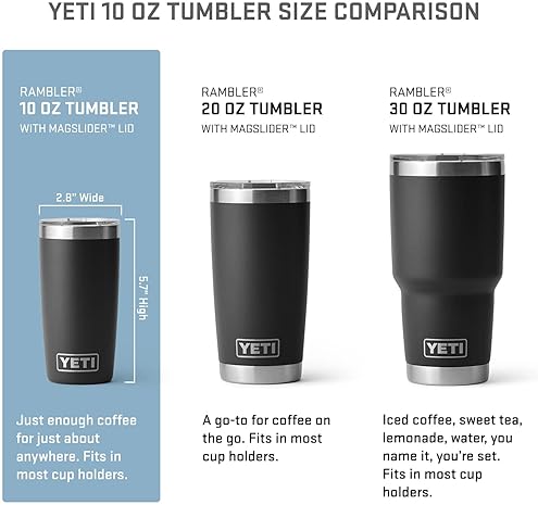 YETI 10 oz Stainless Steel Tumbler, Vacuum Insulated with MagSlider Lid, White