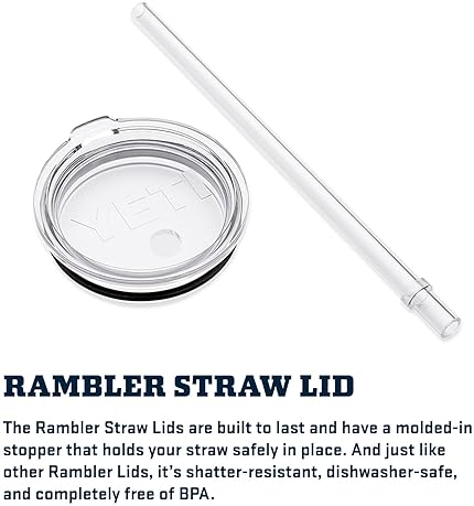 YETI Rambler 25 oz Tumbler with Handle and Straw Lid - Stainless Steel Travel Mug