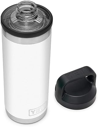 YETI 18 oz Stainless Steel Vacuum Insulated Bottle with Chug Cap in White