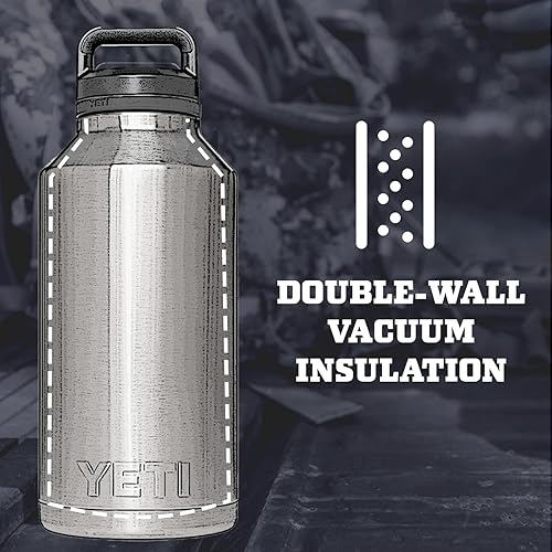 YETI Rambler 64 oz Bottle, Vacuum Insulated, Leakproof, Stainless Steel, Chug Cap, Navy - Shop Now
