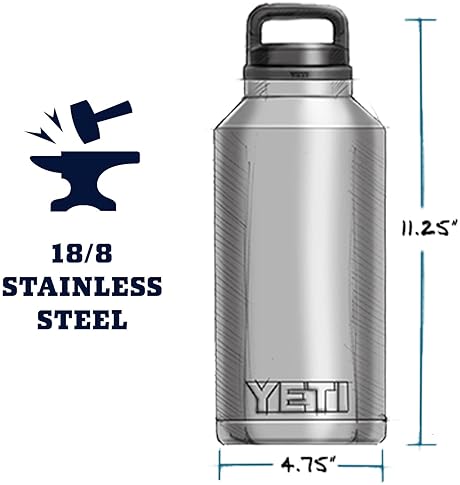 YETI Rambler 64 oz Bottle, Vacuum Insulated, Leakproof, Stainless Steel, Chug Cap, Navy - Shop Now