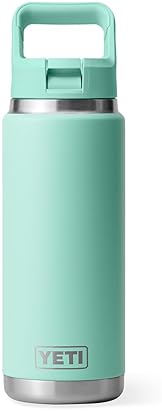 YETI 26 oz Vacuum Insulated Stainless Steel Bottle with Color Matching Straw Cap