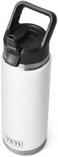 YETI 26 oz Stainless Steel Vacuum Insulated Bottle with Straw Cap - White