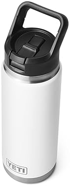 YETI 26 oz Stainless Steel Vacuum Insulated Bottle with Straw Cap - White