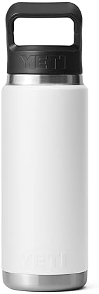 YETI 26 oz Stainless Steel Vacuum Insulated Bottle with Straw Cap - White