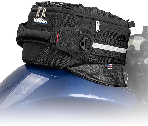 CHASE HARPER WATER-RESISTANT MAGNETIC TANK BAG WITH INDUSTRIAL GRADE NYLON AND NEODYMIUM MAGNETS