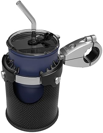 LEXIN LX-C3 MOTORCYCLE CUP HOLDER - 360° SWIVEL MOUNT, LARGE BOAT DRINK HOLDER, METAL HANDLEBAR MOUNT - FITS 7/8'' TO 1 1/4'' HANDLEBARS
