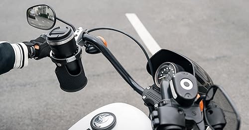 LEXIN LX-C3 MOTORCYCLE CUP HOLDER - 360° SWIVEL MOUNT, LARGE BOAT DRINK HOLDER, METAL HANDLEBAR MOUNT - FITS 7/8'' TO 1 1/4'' HANDLEBARS