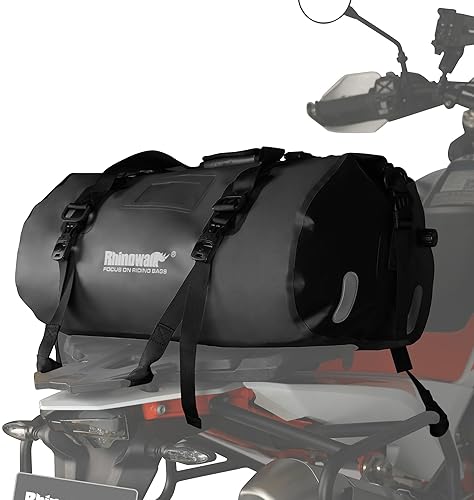 RIWO ART WATERPROOF 45L MOTORCYCLE SADDLE BAG - BLACK