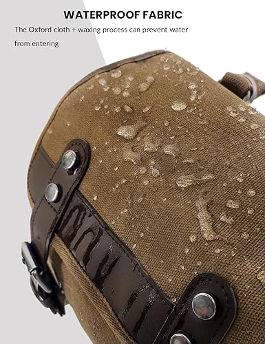 WUMOTIX VINTAGE MOTORCYCLE TOOL BAG WATERPROOF MESSENGER SADDLE BAG FOR POWERSPORTS - MEN & WOMEN