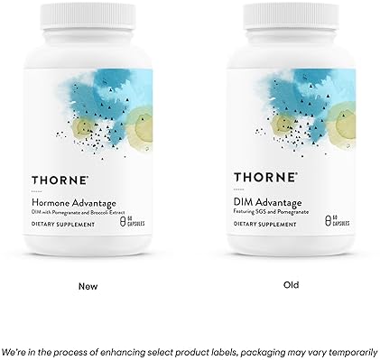 THORNE Hormone Advantage - Estrogen Support for Men & Women - DIM & Pomegranate Extract - 60 Capsules