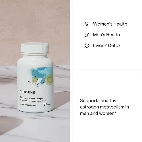THORNE Hormone Advantage - Estrogen Support for Men & Women - DIM & Pomegranate Extract - 60 Capsules
