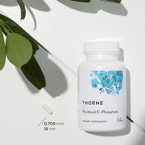 THORNE Pyridoxal 5'-Phosphate - Vitamin B6 Supplement for Energy & Neurotransmitter - 180 Capsules.