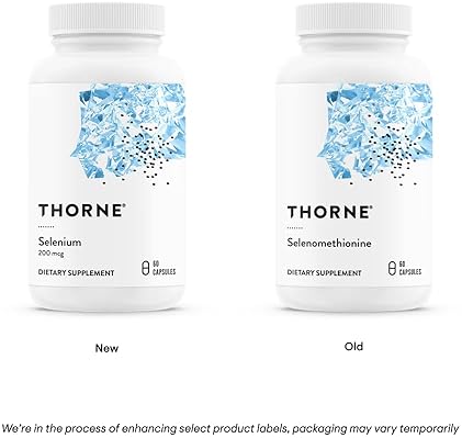 THORNE Selenium Supplement - 200 mcg Antioxidant Support - 60 Capsules