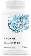 THORNE PharmaGABA-100 - Natural GABA Supplement - Promotes Calm Mind and Restful Sleep - 60 Capsules
