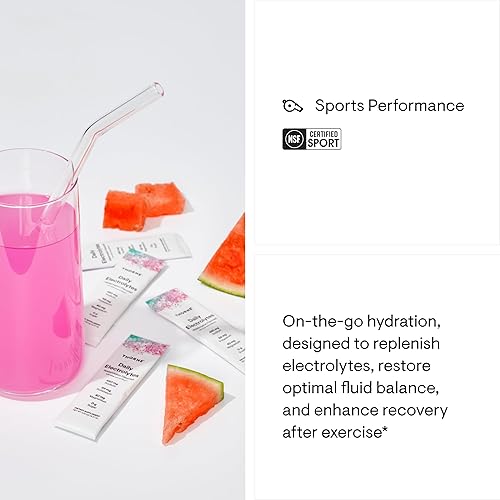 THORNE Daily Electrolytes Drink Mix - Sugar-Free Watermelon Flavor - NSF Certified - 30 Sticks
