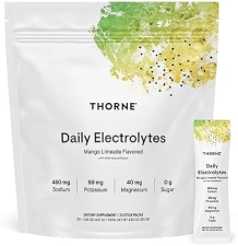 THORNE Mango Limeade Electrolyte Drink Mix - Zero Sugar, Low-Calorie, NSF Certified - 30 Sticks