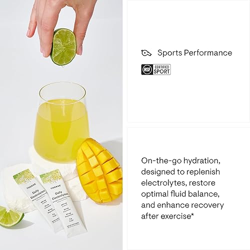 THORNE Mango Limeade Electrolyte Drink Mix - Zero Sugar, Low-Calorie, NSF Certified - 30 Sticks