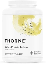 THORNE Vanilla Whey Protein Isolate Powder - 21g Protein - NSF Certified - 29.5oz - 30 Servings