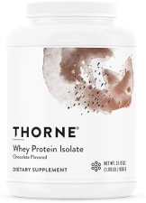 THORNE Whey Protein Isolate - 21g Easy-to-Digest Chocolate Powder - NSF Certified - 31.9oz