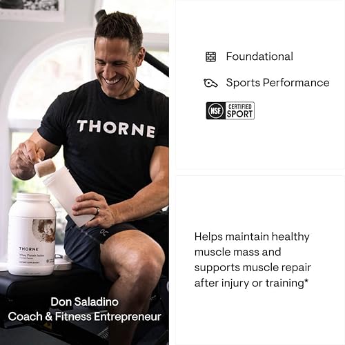 THORNE Whey Protein Isolate - 21g Easy-to-Digest Chocolate Powder - NSF Certified - 31.9oz