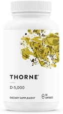 THORNE Vitamin D-5000 Supplement - Supports Bone, Teeth, Muscle Health - NSF Certified - Dairy & Soy-Free - 60 Capsules