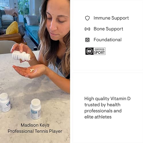 THORNE Vitamin D-5000 Supplement - Supports Bone, Teeth, Muscle Health - NSF Certified - Dairy & Soy-Free - 60 Capsules