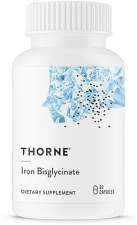 THORNE Iron Bisglycinate 25mg Capsules - Enhanced Absorption, NSF Certified, Gluten-Free - 60 Count