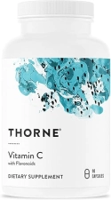 THORNE Vitamin C Capsules - Immune Support & Energy Boost - Gluten-Free - 90 ct
