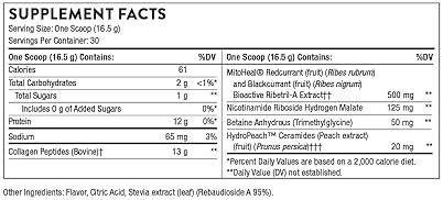 THORNE Collagen Plus Powder for Healthy Skin, Hair, and Nails - 17.5 Oz