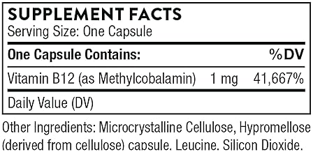 THORNE Methylcobalamin B12 Capsules for Heart & Nerve Health - 60ct