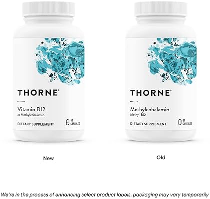THORNE Methylcobalamin B12 Capsules for Heart & Nerve Health - 60ct