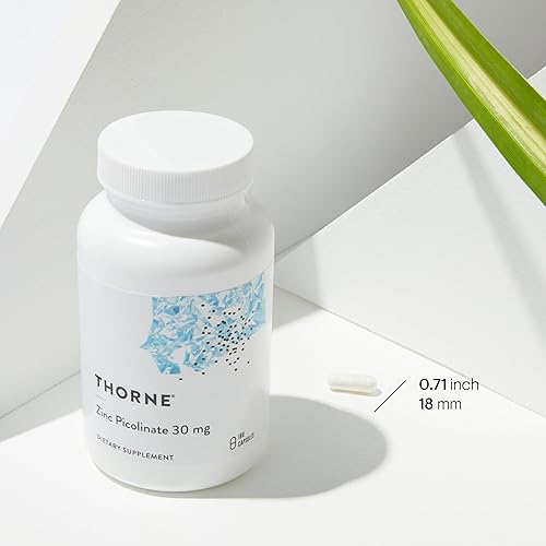 THORNE Zinc Picolinate 30mg Capsules - Immune Support & Growth - 180 Count