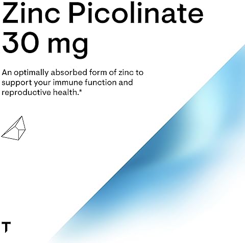 THORNE Zinc Picolinate 30mg Capsules - Immune Support & Growth - 180 Count