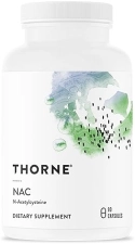 THORNE NAC 500mg Capsules - Respiratory Health & Immune Support, Liver & Kidney Detox - 90 Count
