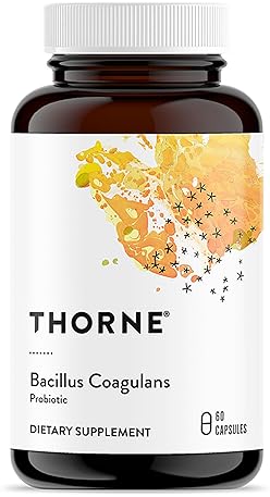 THORNE Bacillus Coagulans Probiotic - Shelf Stable Supplement for Gut Health - 60 Caps
