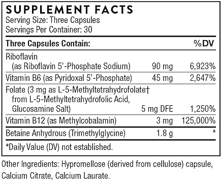 THORNE Methyl-Guard Plus Capsules - Supports Methylation & Homocysteine Levels - Gluten, Dairy & Soy