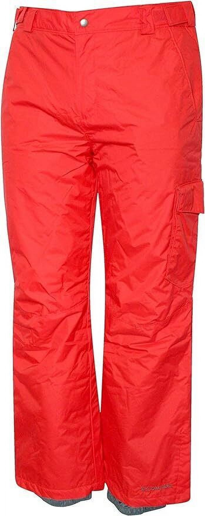 COLUMBIA MEN'S WATERPROOF RED SNOW PANTS FOR MOUNTAIN ADVENTURES