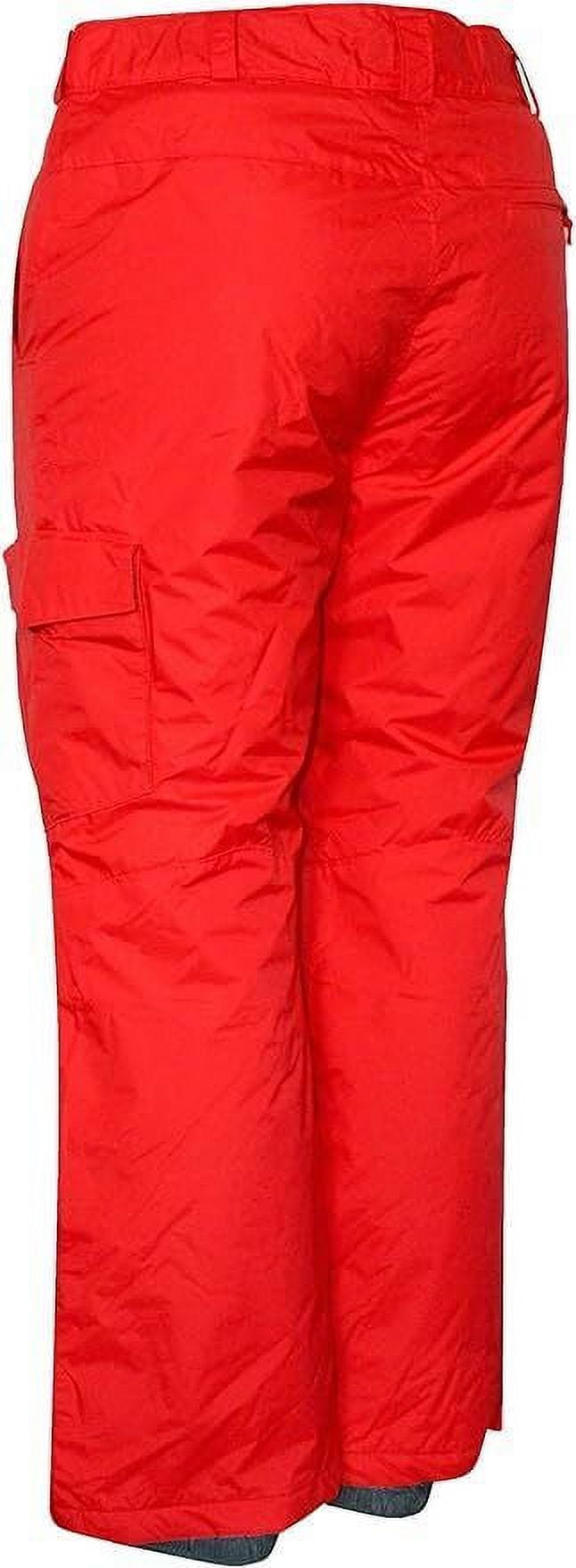 COLUMBIA MEN'S WATERPROOF RED SNOW PANTS FOR MOUNTAIN ADVENTURES
