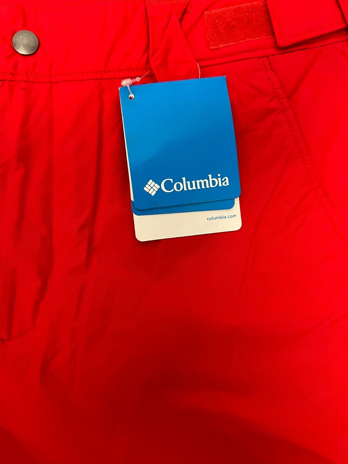 COLUMBIA MEN'S WATERPROOF RED SNOW PANTS FOR MOUNTAIN ADVENTURES