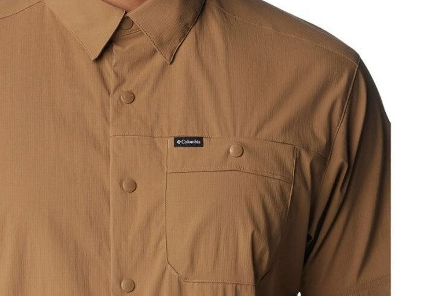 COLUMBIA MEN'S LANDROAMER RIPSTOP SHARK SAFARI CANOE SHORT SLEEVE SHIRT