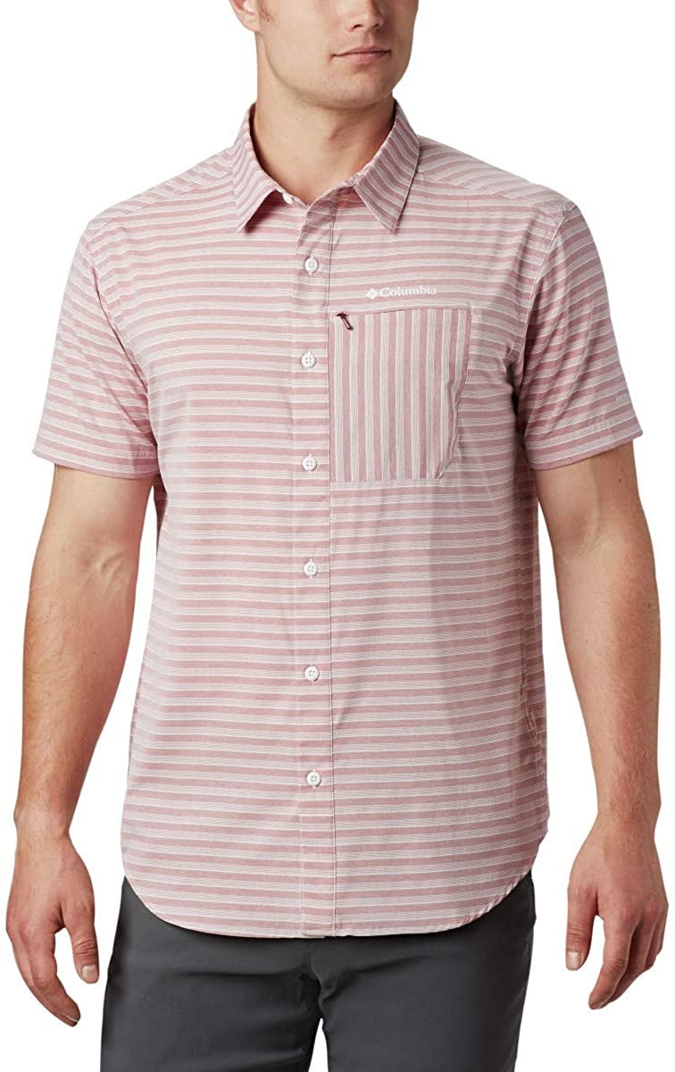 Columbia Men's Twisted Creek II Shirt in Red Jasper Stripe, Size Small