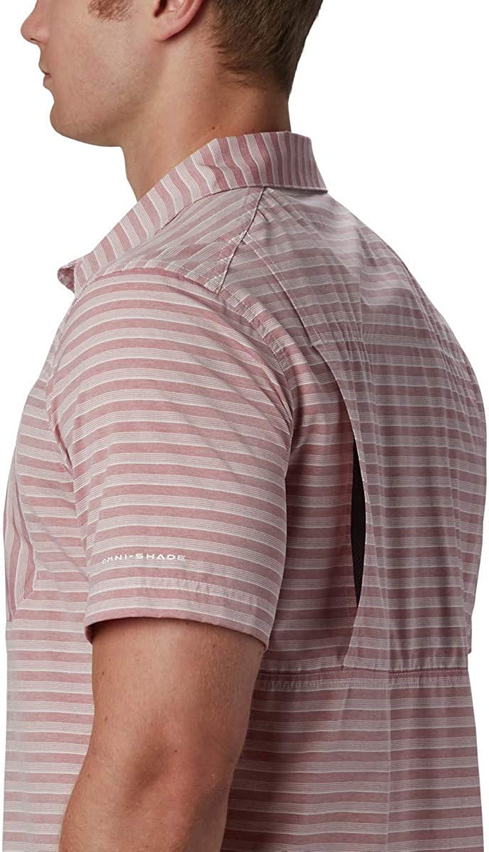 Columbia Men's Twisted Creek II Shirt in Red Jasper Stripe, Size Small