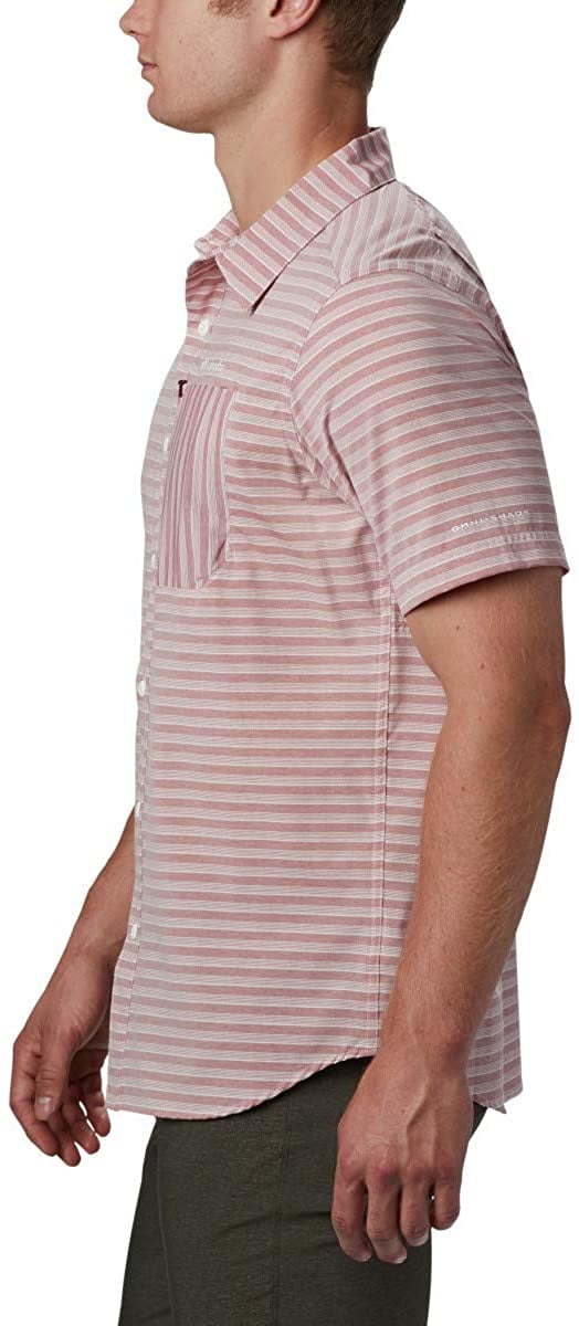 Columbia Men's Twisted Creek II Shirt in Red Jasper Stripe, Size Small